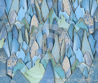 Blue plastic shards background Stock Photo