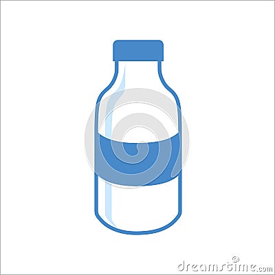 blue plastic water bottle Vector Illustration