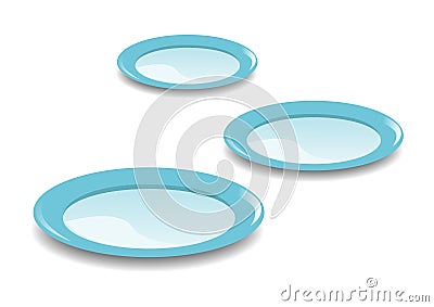 Blue plate Vector Illustration