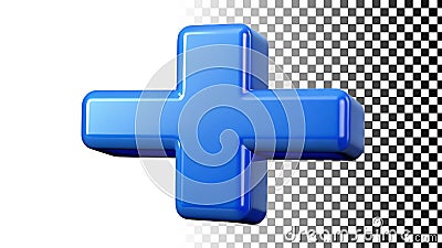 Blue plus symbol, addition sign and positive action icon vector design Generative AI Stock Photo