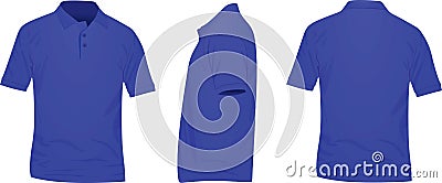 Blue polo t shirt Vector Illustration