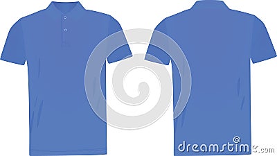 Blue polo t shirt Vector Illustration