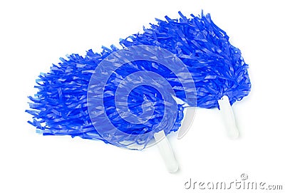 Blue pom-poms Stock Photo