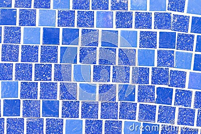 Blue pool tile as a background, close up Stock Photo