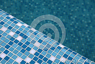 Blue pool tile background Stock Photo