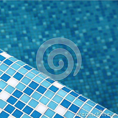 Blue pool tile background Stock Photo