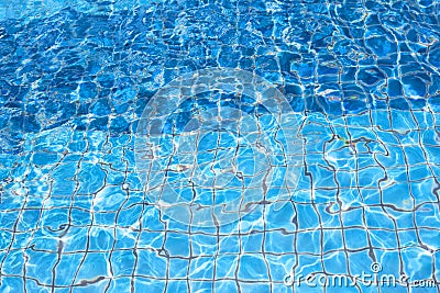 Blue pool water texture background Stock Photo