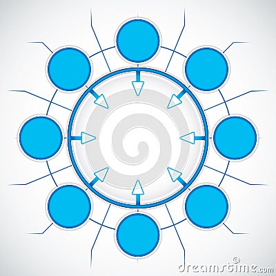 Blue presentation circle Vector Illustration