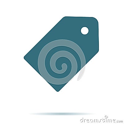 Blue Price tag icon isolated on background. Modern flat pictogram, business, marketing, internet con Vector Illustration