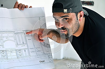 Blue print Stock Photo