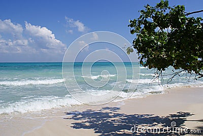 The blue pristine beach at Kalapathar Stock Photo