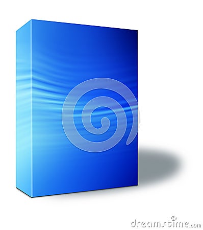 Blue Product Box Stock Photo