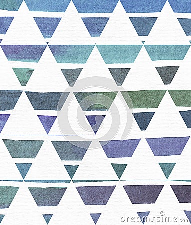 Blue and purple illustration, cool and branding freehand texture based on watercolor gradient stripes in classic equilateral Cartoon Illustration