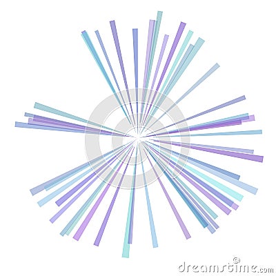 Blue and purple sunburst circle illustration. Cartoon Illustration