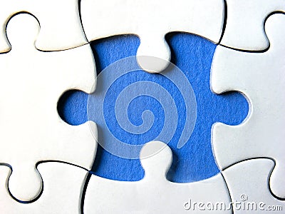 Blue puzzle Stock Photo