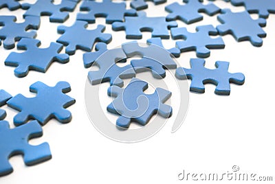 Blue puzzle Stock Photo