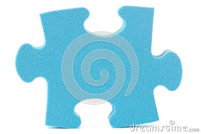 Blue puzzle piece Stock Photo