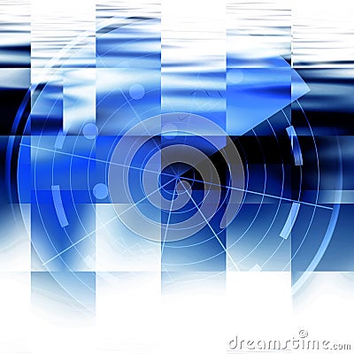 Blue radar Stock Photo