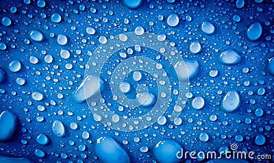 Blue raindrops, nice wallpaper Stock Photo