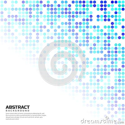 Blue Random Dots Background. Creative Design Templates on white background Vector Illustration