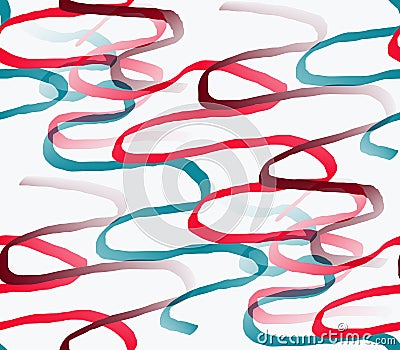 Blue, red, brown tape on white background Stock Photo
