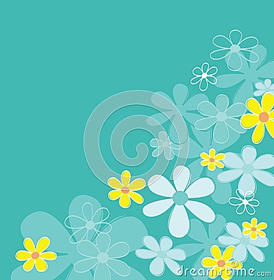 Blue retro flower texture Vector Illustration