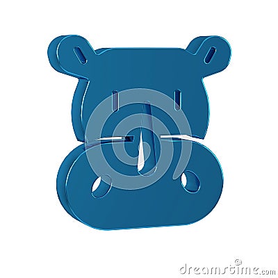 Blue Rhinoceros icon isolated on transparent background. Animal symbol. Stock Photo