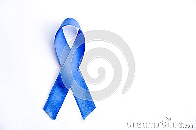 Blue ribbon Stock Photo