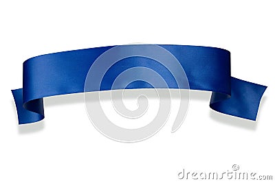 Blue Ribbon Banner Stock Photo