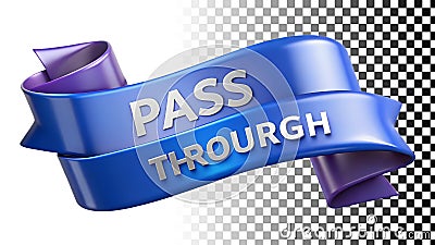 Pass through ribbon banner, access and permission message png transparent image Generative AI Stock Photo