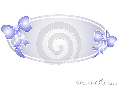 Blue Ribbon Bows Web Logo Cartoon Illustration