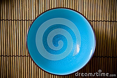 Blue Rice bowl Stock Photo