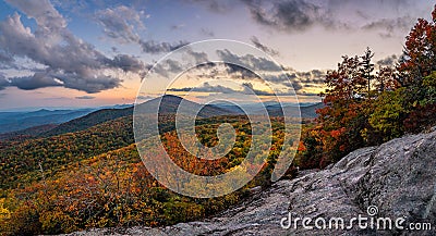 Blue Ridge Mountains, scenic twilight Stock Photo