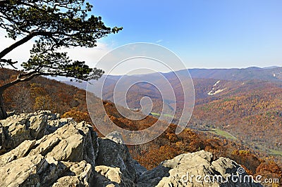 Blue Ridge Mountains View From Ravens Roost Stock Photo