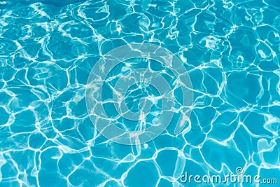 Blue ripped water in swimming pool. water surface background. Stock Photo