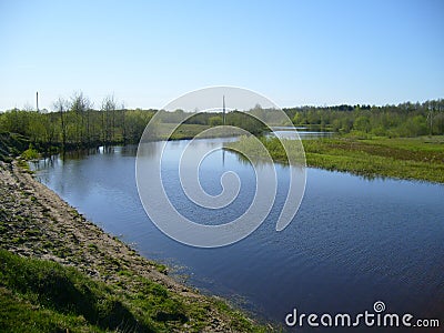 Blue river Stock Photo