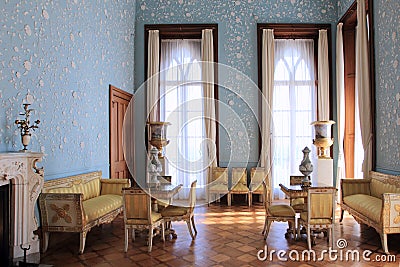 The blue room in the Vorontsov palace Editorial Stock Photo