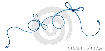 Blue rope swirl with bows Stock Photo