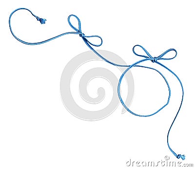Blue rope swirl with bows Stock Photo