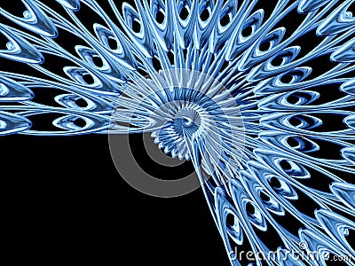 Blue rosette 3 Stock Photo