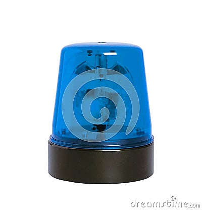 Blue rotating beacon Stock Photo