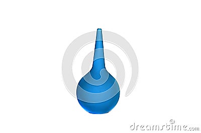 Blue rubber enema for kids Stock Photo