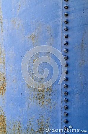 Blue rusted metal textured background Stock Photo