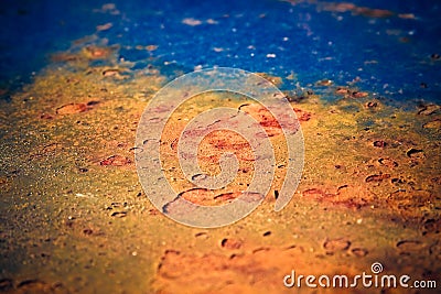 Blue rusty surface texture Stock Photo