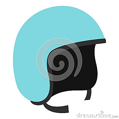 Blue safety helmet icon isolated Vector Illustration