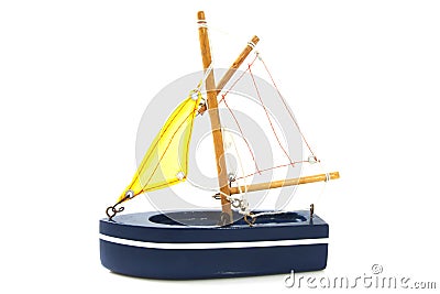 Blue sailboat Stock Photo