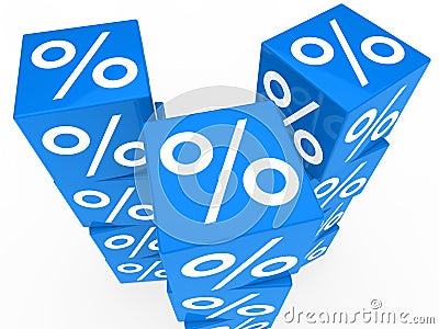 Blue sale cubes tower Stock Photo