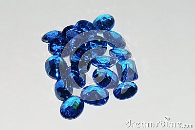 Blue sapphire loose gemstone Stock Photo