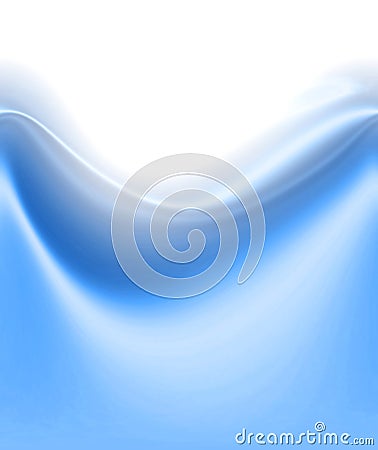 Blue Satin Wave Stock Photo