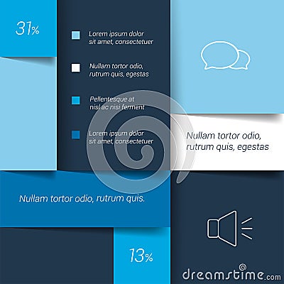 Blue schedule, tab, banner. Vector Illustration